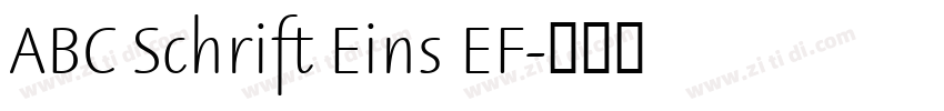 ABC Schrift Eins EF字体转换